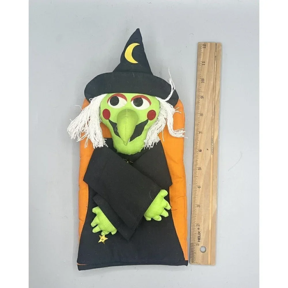 Vintage Witch Halloween Oven Mitt 3D Kitchen Decor 12”
